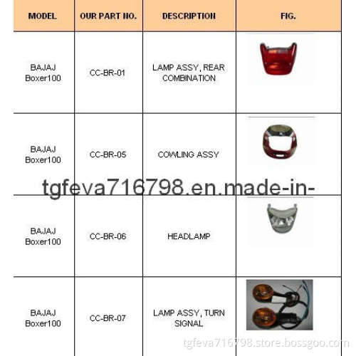 Motorcycle Parts (BAJAJ boxer100)